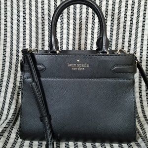kate Spade Medium Satchel Staci Black Crossbody